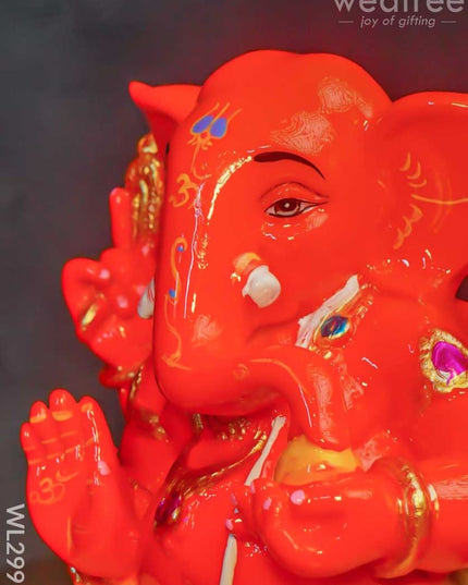 Polyresin Laddu Ganesha Idol - Wl2991 Showpieces