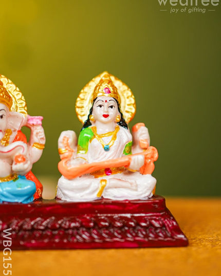 Polyresin Lakshmi-Ganesha-Saraswathi Idol - Wbg1551 Figurine Rg