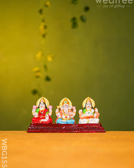 Polyresin Lakshmi-Ganesha-Saraswathi Idol - Wbg1551 Figurine Rg