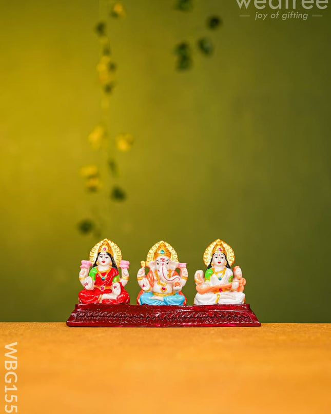 Polyresin Lakshmi-Ganesha-Saraswathi Idol - Wbg1551 Figurine Rg