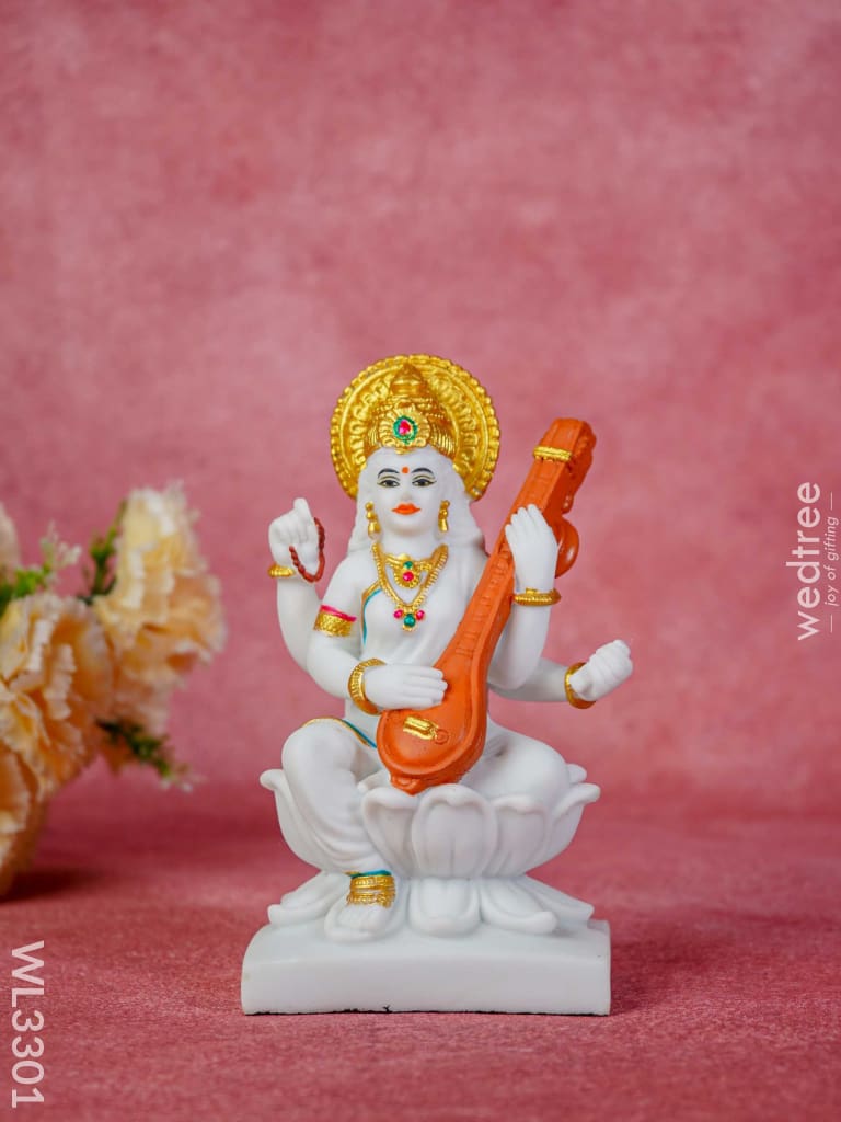Polyresin Lakshmi Ganesha Saraswathi - Set Of 2 Wl3301 Showpieces