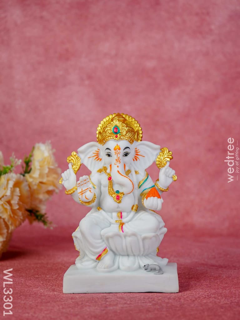 Polyresin Lakshmi Ganesha Saraswathi - Set Of 2 Wl3301 Showpieces
