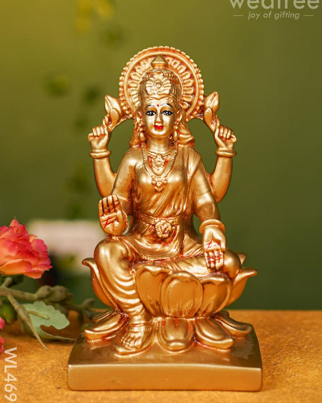 Polyresin Lakshmi Idol - 7 Inch Wl4690 Showpieces