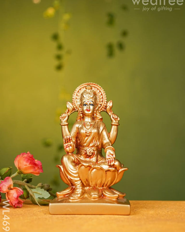 Polyresin Lakshmi Idol - 7 Inch Wl4690 Showpieces