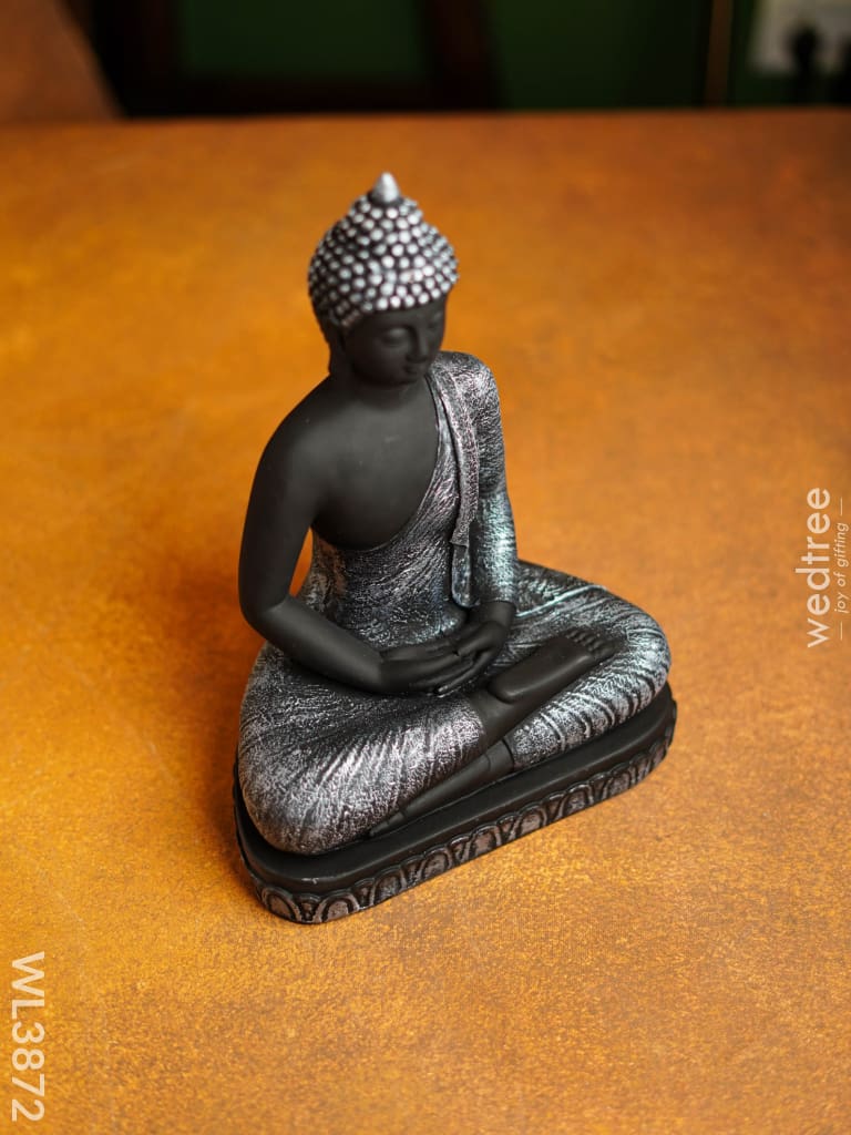 Polyresin Buddha On Podium - 12 Inch Wl3872 Showpieces