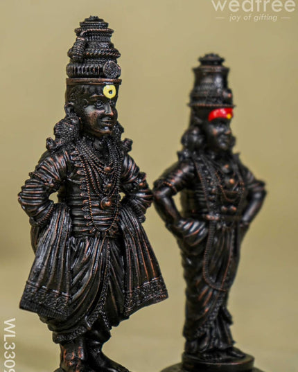 Polyresin Panduranga Rukmini Idol - Wl3309 Showpieces
