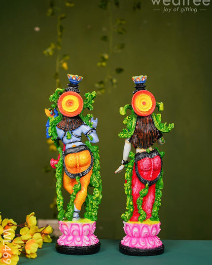 Polyresin Radha Krishna Idol - 14 Inch Wl4697 Showpieces
