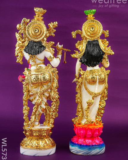 Polyresin Radha Krishna Idol - 14 inch - WL5732 - Showpieces