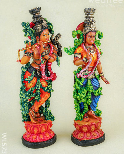Polyresin Radha Krishna Idol - 14 inch - WL5739 - Showpieces