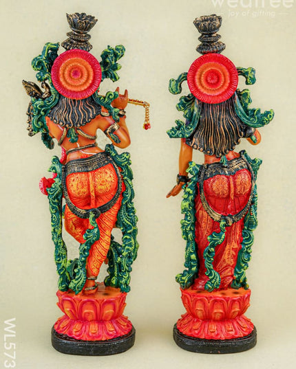 Polyresin Radha Krishna Idol - 14 inch - WL5739 - Showpieces