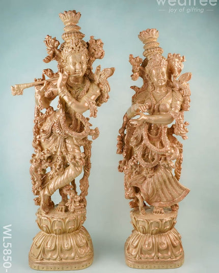 Polyresin Radha Krishna Idol - 25 inch - WL5850-2 - Showpieces