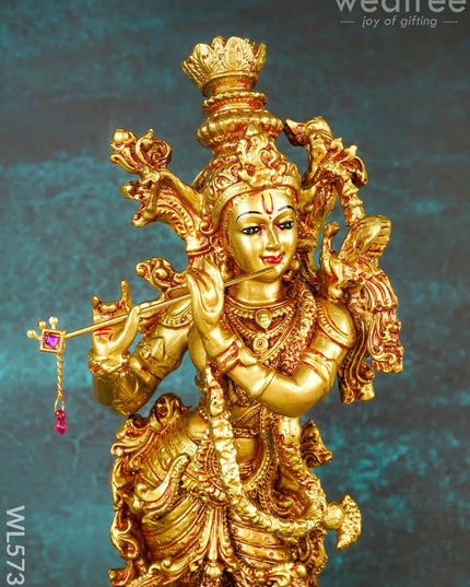 Polyresin Radha Krishna Idol - Set of 2 - 14 inch - WL5737 - Showpieces