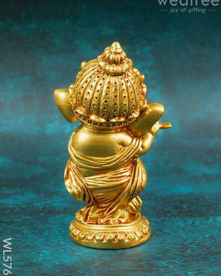 Polyresin Standing Flute Ganesha - 5 inch - WL5767 - Showpieces