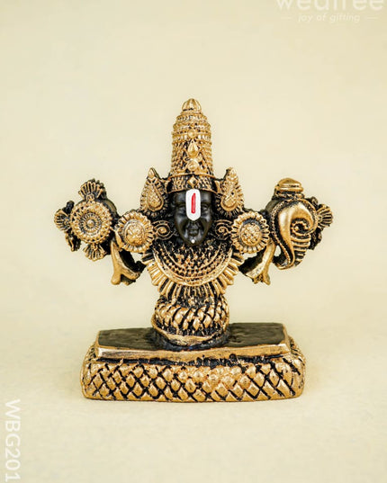 Polyresin Tirupathi Balaji Idol - 4 inch - WBG2013 - Polyresin Figurine - RG