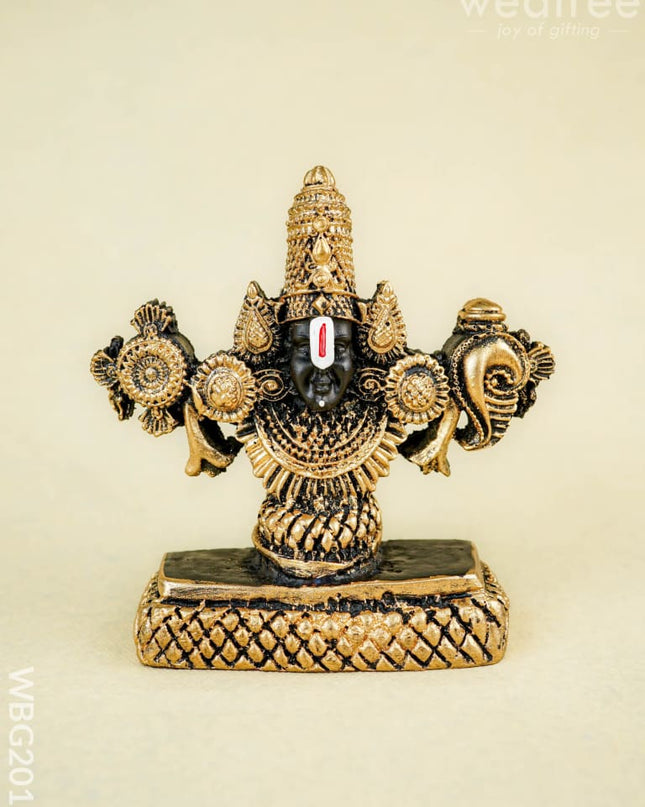 Polyresin Tirupathi Balaji Idol - 4 inch - WBG2013 - Polyresin Figurine - RG