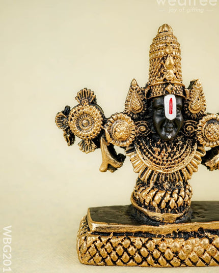 Polyresin Tirupathi Balaji Idol - 4 inch - WBG2013 - Polyresin Figurine - RG