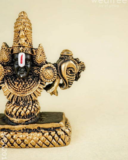 Polyresin Tirupathi Balaji Idol - 4 inch - WBG2013 - Polyresin Figurine - RG