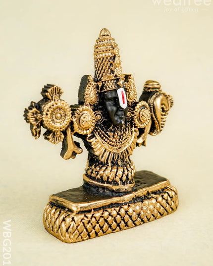 Polyresin Tirupathi Balaji Idol - 4 inch - WBG2013 - Polyresin Figurine - RG