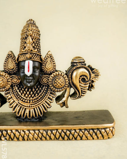 Polyresin Tirupathi Balaji Idol - 5 inch - WL5787 - Showpieces