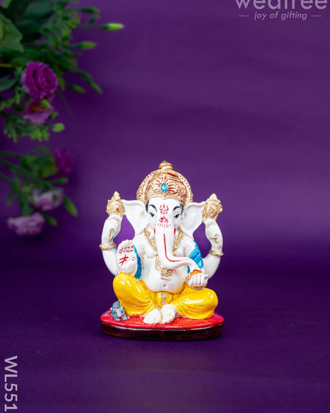 Polystone Ganesha Idol - 4 inch - WL5518 - Showpieces