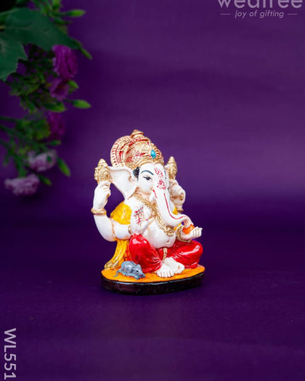 Polystone Ganesha Idol - 4 inch - WL5518 - Showpieces