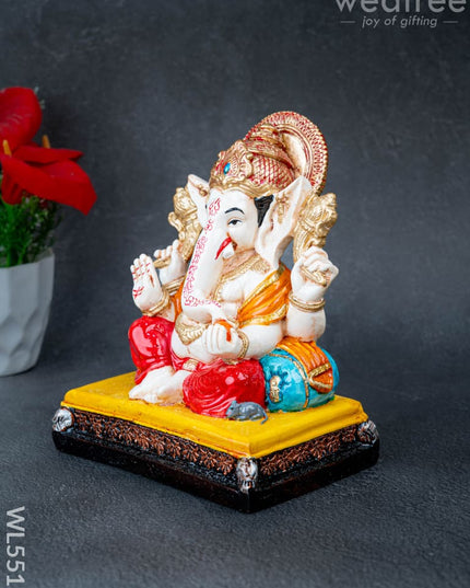 Polystone Ganesha Idol - 7 inch - WL5515 - Showpieces