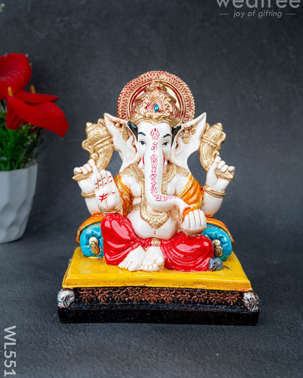 Polystone Ganesha Idol - 7 inch - WL5515 - Showpieces