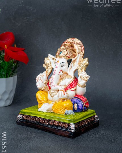 Polystone Ganesha Idol - 7 inch - WL5515 - Showpieces