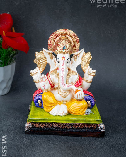Polystone Ganesha Idol - 7 inch - WL5515 - Showpieces