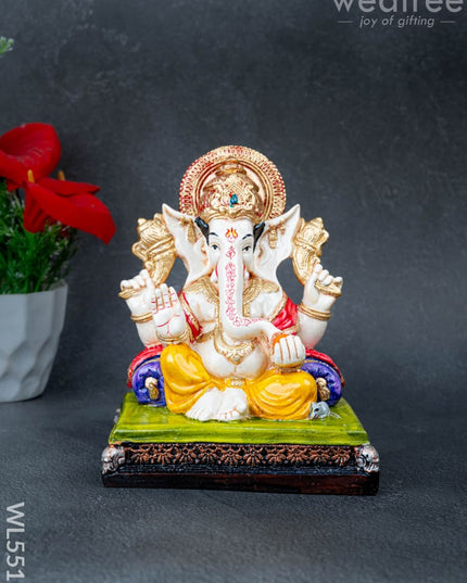 Polystone Ganesha Idol - 7 inch - WL5515 - Showpieces