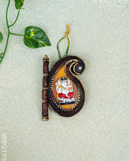 Polystone Ganesha Wall Hanging - 3 inch - WBG1930 - Divine Gifts RG