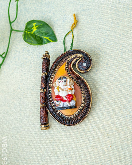 Polystone Ganesha Wall Hanging - 3 inch - WBG1930 - Divine Gifts RG