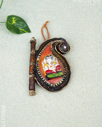Polystone Ganesha Wall Hanging - 3 inch - WBG1930 - Divine Gifts RG