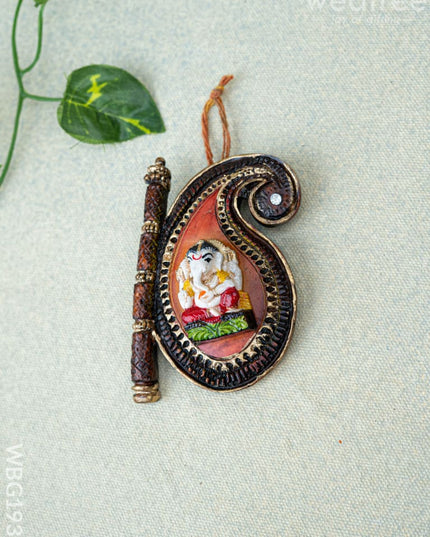 Polystone Ganesha Wall Hanging - 3 inch - WBG1930 - Divine Gifts RG