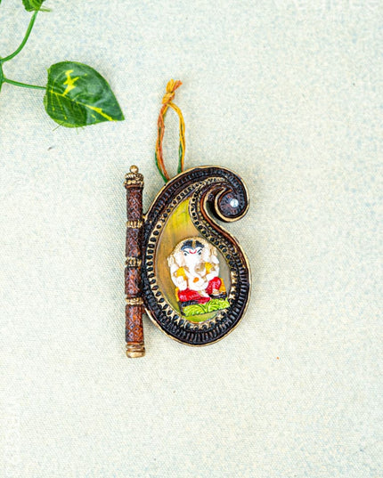 Polystone Ganesha Wall Hanging - 3 inch - WBG1930 - Divine Gifts RG