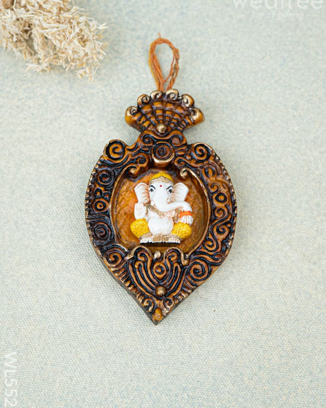 Polystone Ganesha Wall Hanging - 4 inch - WL5522 - Showpieces