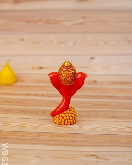 Polystone Laddu Ganesha Idol - 3 inch - WBG1929 - Divine Gifts RG