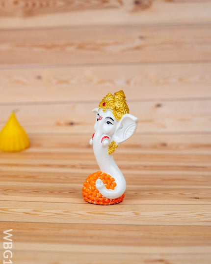 Polystone Laddu Ganesha Idol - 3 inch - WBG1929 - Divine Gifts RG