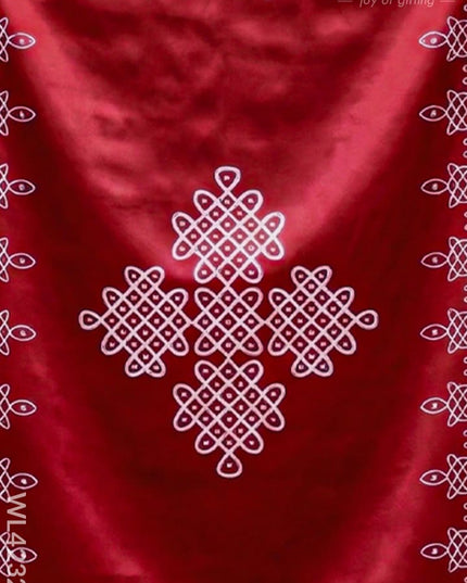 Pooja Back Drops - Red Kolam Design - WL4232-2 - Backdrops