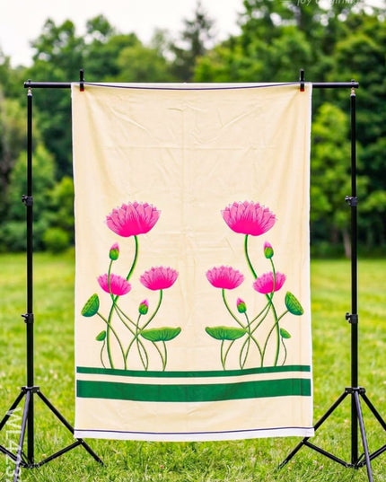 Pooja Back Drops - White Pichwai Design - WL4232-1 - Backdrops