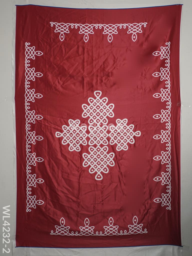 Pooja Back Drops - Red Kolam Design - WL4232-2 – Wedtree