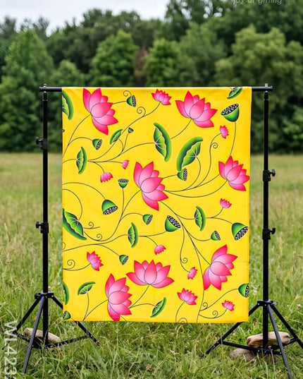 Pooja Back Drops - Yellow Pichwai Design - WL4232-5 - Backdrops