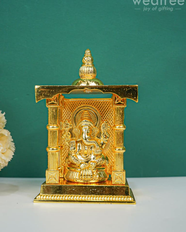 Zinc Alloy Pooja Mandir With Idol - Wl4516 Murti