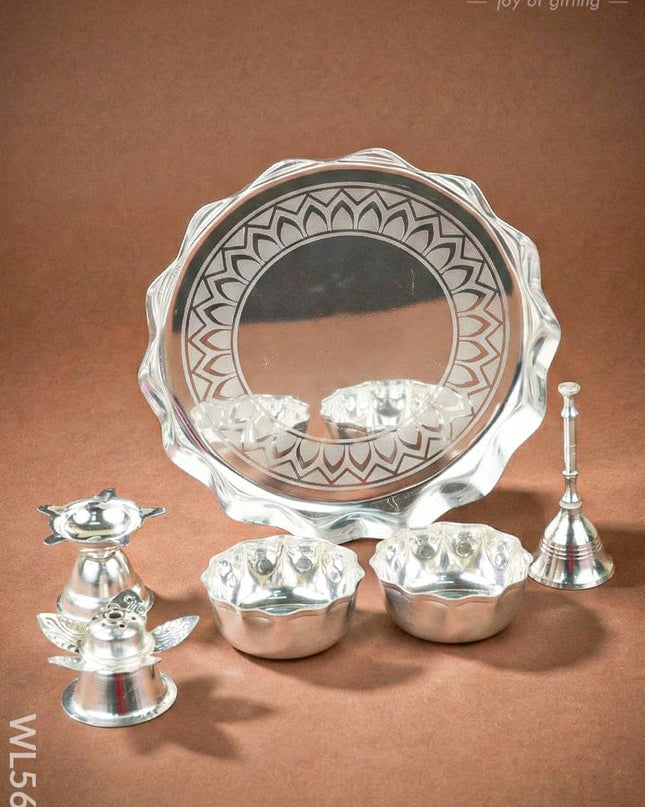 Pooja Set - Set of 6 - WL5685 - EPNS Gifts