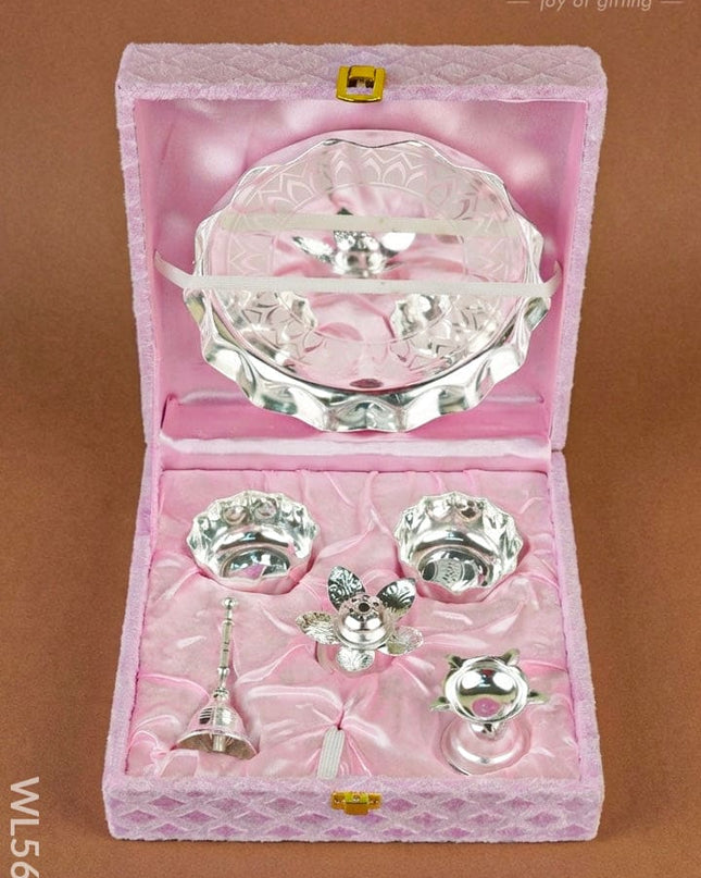 Pooja Set - Set of 6 - WL5685 - EPNS Gifts