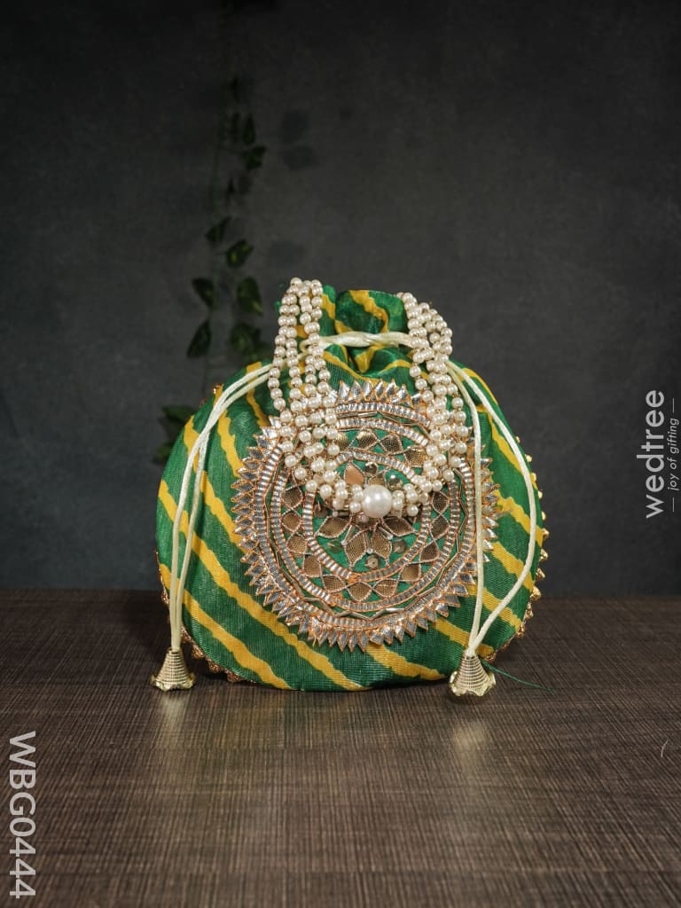 Potli Bag With Bandani Design - Wbg0444 Bags