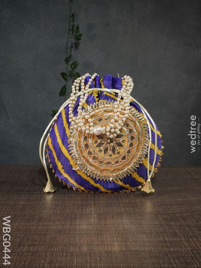 Potli Bag With Bandani Design - Wbg0444 Bags