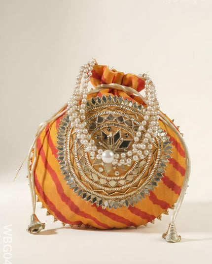 Potli Bag with Bandani Design - WBG0444 - Potli Bags