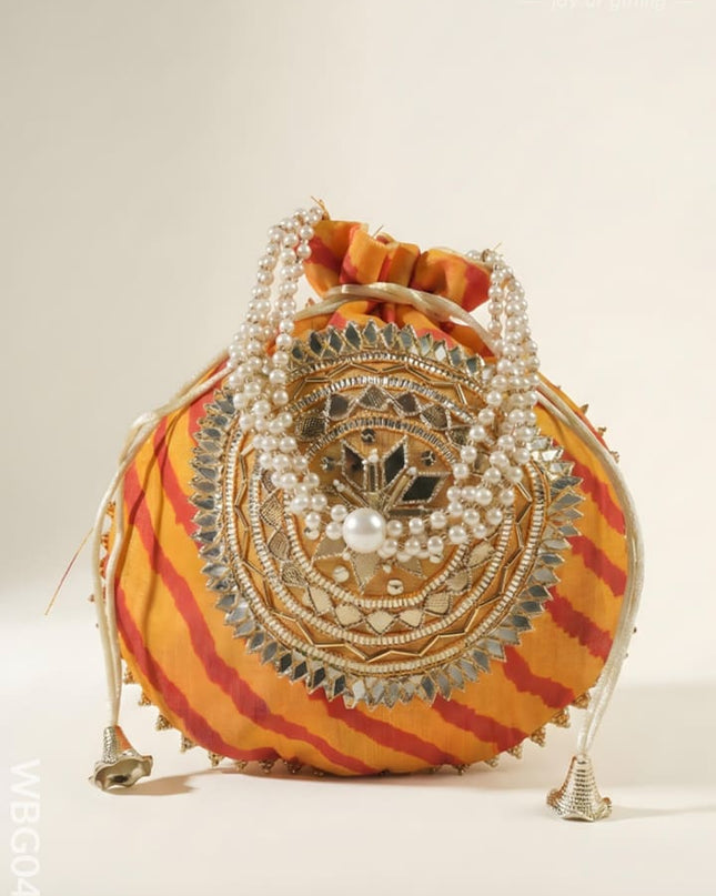 Potli Bag with Bandani Design - WBG0444 - Potli Bags