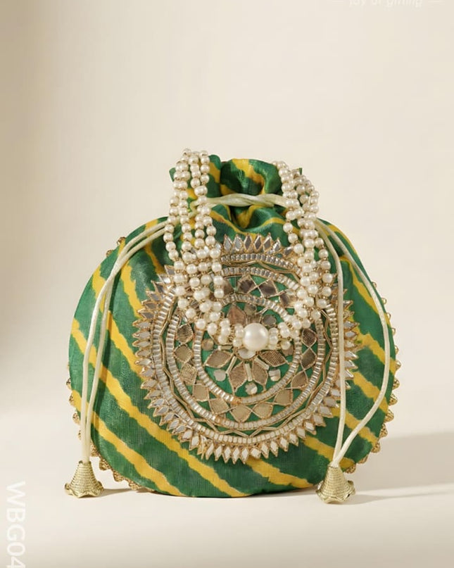 Potli Bag with Bandani Design - WBG0444 - Potli Bags